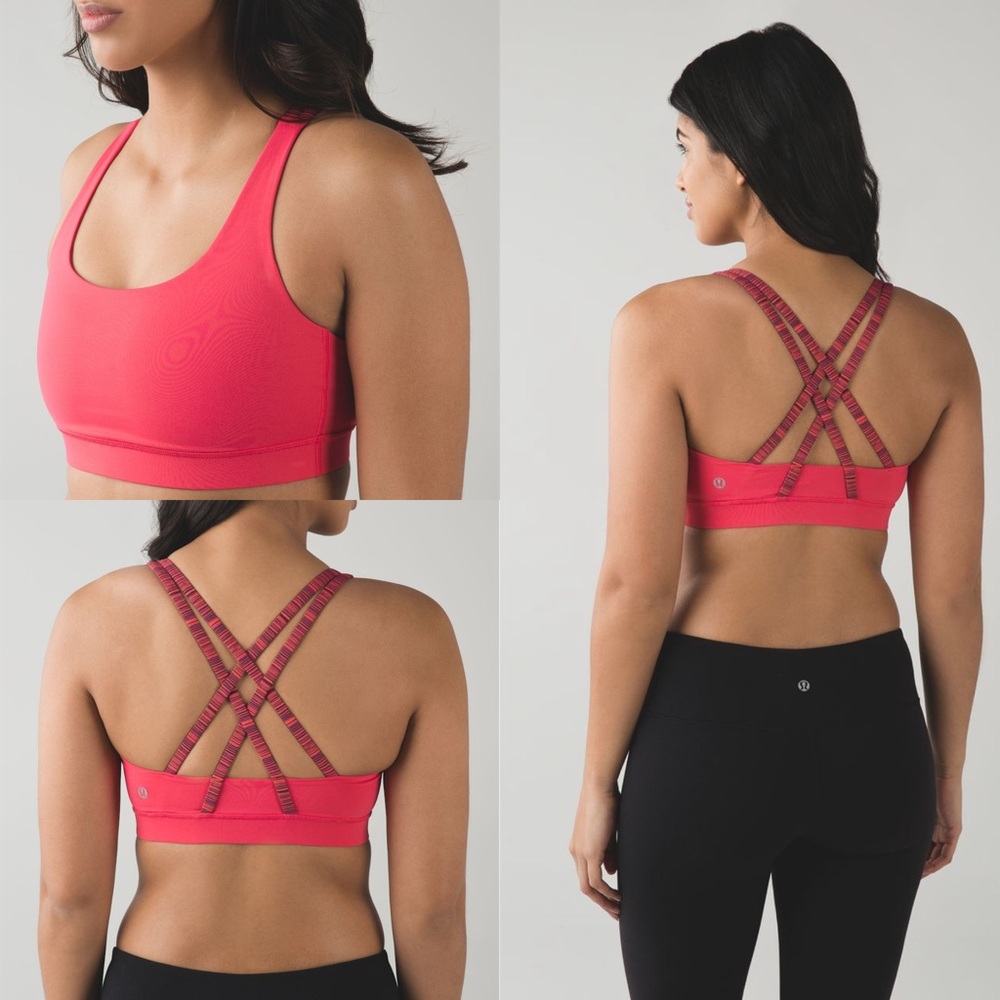 Lululemon Energy Bra Strappy Cross-Strap Sports Bra Size 6